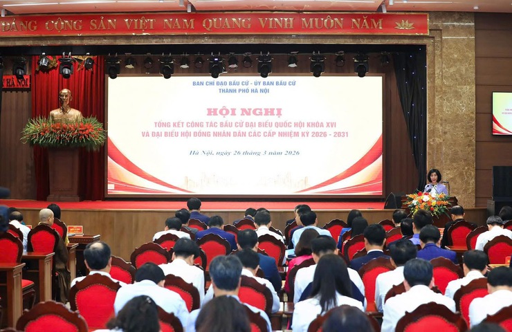 Hà Nội tổng kết công tác bầu cử đại biểu Quốc hội khóa XVI và đại biểu HĐND các cấp- Ảnh 1.