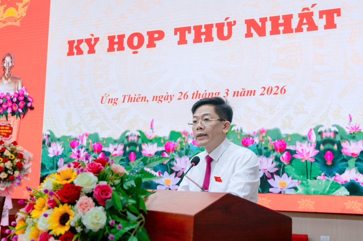 KỲ HỌP THỨ NHẤT HĐND XÃ ỨNG THIÊN KHÓA II, NHIỆM KỲ 2026 – 2031- Ảnh 2.
