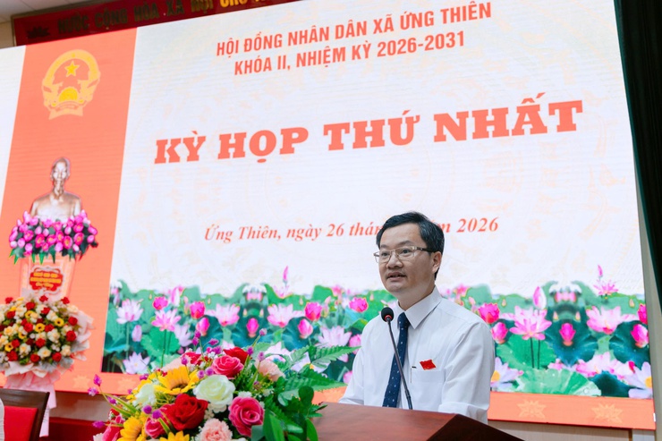 KỲ HỌP THỨ NHẤT HĐND XÃ ỨNG THIÊN KHÓA II, NHIỆM KỲ 2026 – 2031- Ảnh 8.
