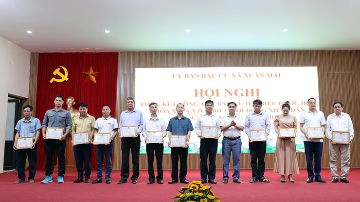 Xuân Mai tổng kết công tác bầu cử đại biểu Quốc hội khóa XVI và HĐND các cấp nhiệm kỳ 2026-2031- Ảnh 8.