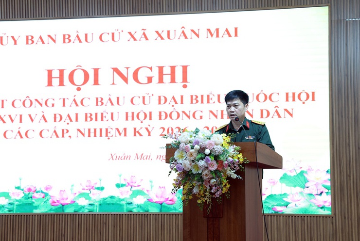 Xuân Mai tổng kết công tác bầu cử đại biểu Quốc hội khóa XVI và HĐND các cấp nhiệm kỳ 2026-2031- Ảnh 12.