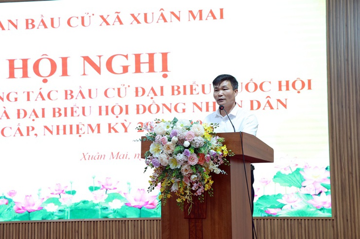 Xuân Mai tổng kết công tác bầu cử đại biểu Quốc hội khóa XVI và HĐND các cấp nhiệm kỳ 2026-2031- Ảnh 13.