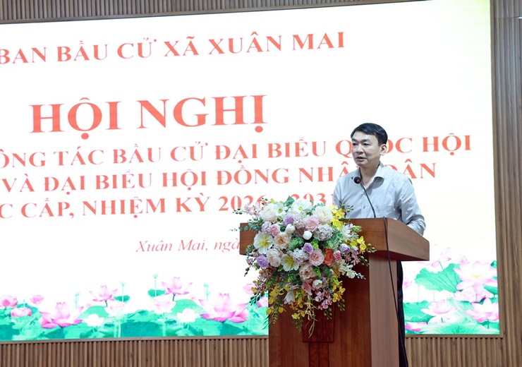 Xuân Mai tổng kết công tác bầu cử đại biểu Quốc hội khóa XVI và HĐND các cấp nhiệm kỳ 2026-2031- Ảnh 14.