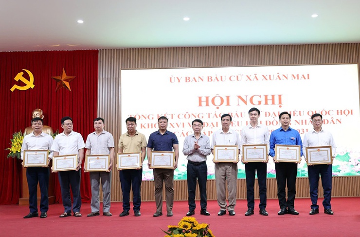 Xuân Mai tổng kết công tác bầu cử đại biểu Quốc hội khóa XVI và HĐND các cấp nhiệm kỳ 2026-2031- Ảnh 3.