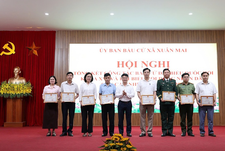 Xuân Mai tổng kết công tác bầu cử đại biểu Quốc hội khóa XVI và HĐND các cấp nhiệm kỳ 2026-2031- Ảnh 6.