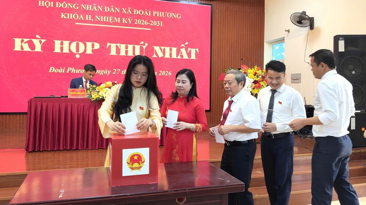 Xã Đoài Phương tổ chức thành công Kỳ họp thứ nhất HĐND xã khóa 2, nhiệm kỳ 2026–2031- Ảnh 9.