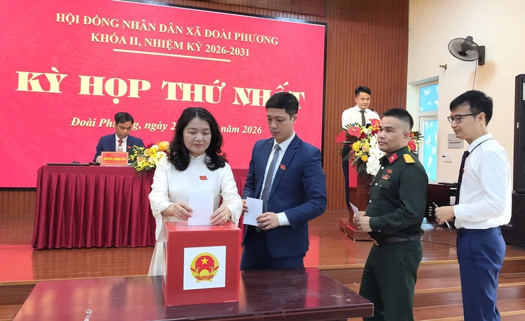 Xã Đoài Phương tổ chức thành công Kỳ họp thứ nhất HĐND xã khóa 2, nhiệm kỳ 2026–2031- Ảnh 6.