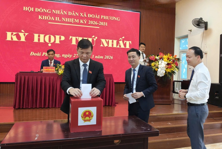 Xã Đoài Phương tổ chức thành công Kỳ họp thứ nhất HĐND xã khóa 2, nhiệm kỳ 2026–2031- Ảnh 7.