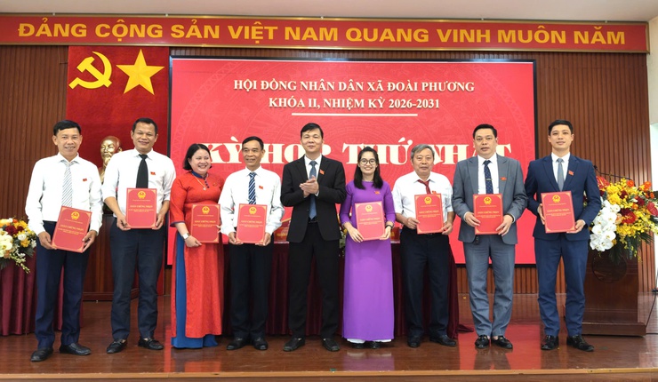 Xã Đoài Phương tổ chức thành công Kỳ họp thứ nhất HĐND xã khóa 2, nhiệm kỳ 2026–2031- Ảnh 3.