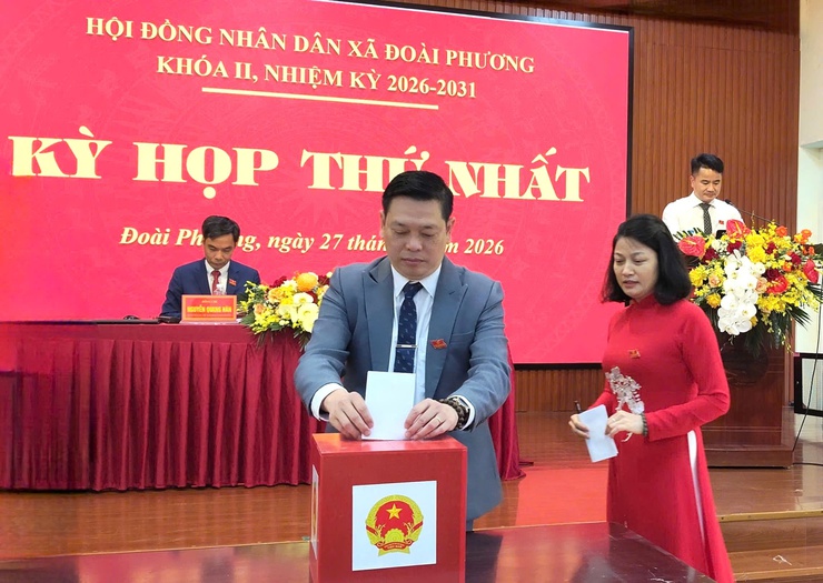 Xã Đoài Phương tổ chức thành công Kỳ họp thứ nhất HĐND xã khóa 2, nhiệm kỳ 2026–2031- Ảnh 8.