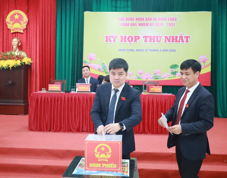 HĐND xã Minh Châu khóa XXII kiện toàn bộ máy, mở ra giai đoạn phát triển mới- Ảnh 11.