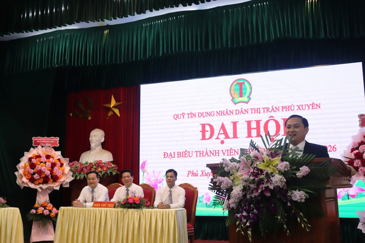 Đại hội Đại biểu thành viên thường niên Quỹ tín dụng nhân dân thị trấn Phú Xuyên năm 2026- Ảnh 6.