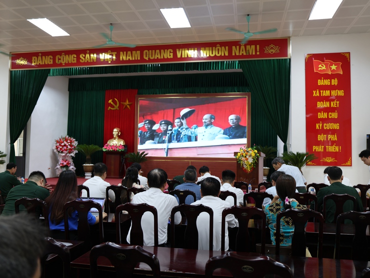 Tam Hưng tổng kết công tác tuyển chọn gọi công dân nhập ngũ và tham gia nghĩa vụ Công an nhân dân năm 2026; công tác QP&AN; công tác PKND năm 2025- Ảnh 3.