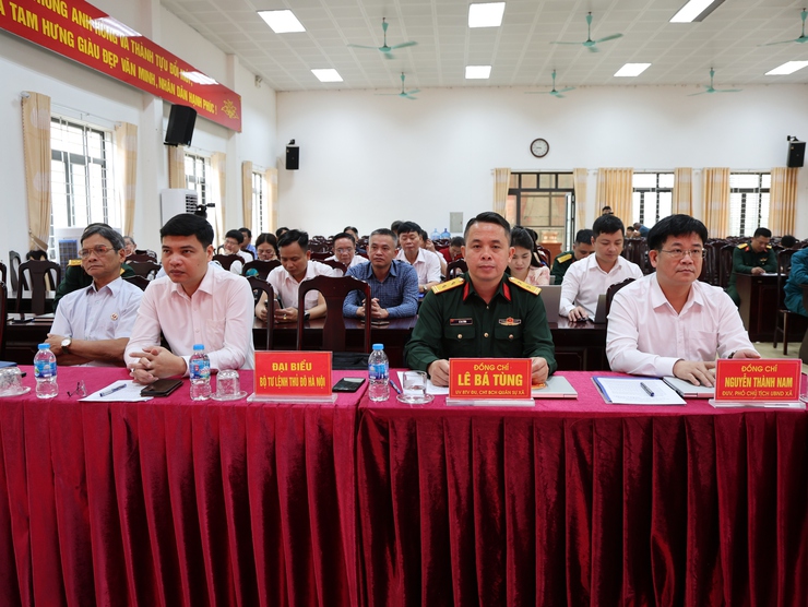 Tam Hưng tổng kết công tác tuyển chọn gọi công dân nhập ngũ và tham gia nghĩa vụ Công an nhân dân năm 2026; công tác QP&AN; công tác PKND năm 2025- Ảnh 2.