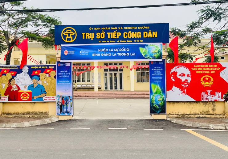 Xã Chương Dương hưởng ứng Ngày Nước thế giới và 
Ngày Khí tượng thế giới năm 2026
- Ảnh 1.