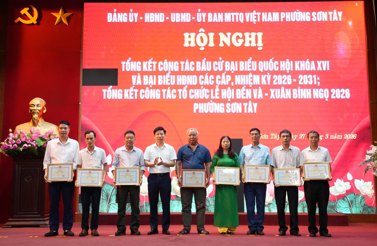 SƠN TÂY TỔNG KẾT CÔNG TÁC BẦU CỬ VÀ LỄ HỘI ĐỀN VÀ XUÂN BÍNH NGỌ 2026- Ảnh 6.