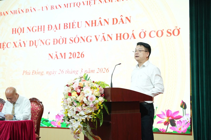 Xã Phù Đổng tổ chức Hội nghị đại biểu nhân dân bàn việc xây dựng đời sống văn hóa ở cơ sở năm 2026- Ảnh 2.