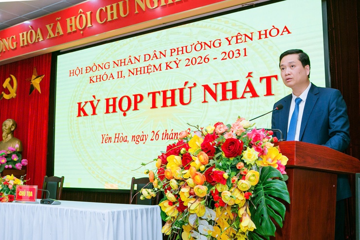 Khai mạc Kỳ họp thứ Nhất HĐND phường Yên Hòa khóa II, nhiệm kỳ 2026 - 2031- Ảnh 4.