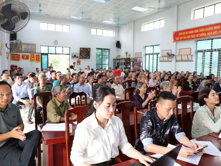 Tam Hưng tổ chức hội nghị họp dân thôn Quảng Minh triển khai công tác GPMB dự án khu đô thị mới Mỹ Hưng - Cienco5- Ảnh 12.