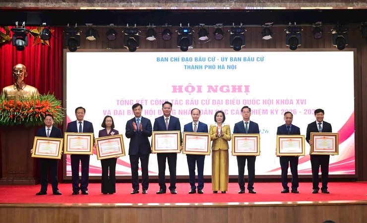 Hà Nội tổng kết công tác bầu cử đại biểu Quốc hội khóa XVI và đại biểu HĐND các cấp- Ảnh 6.