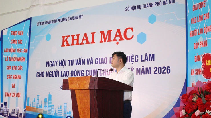 Khai mạc Ngày hội tư vấn và giao dịch việc làm cụm Chương Mỹ năm 2026- Ảnh 10.