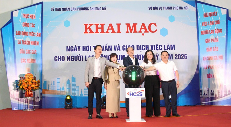 Khai mạc Ngày hội tư vấn và giao dịch việc làm cụm Chương Mỹ năm 2026- Ảnh 15.