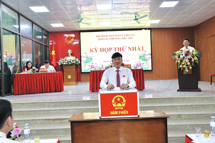 KỲ HỌP THỨ NHẤT HĐND XÃ HÒA XÁ NHIỆM KỲ 2026-2031 THÀNH CÔNG TỐT ĐẸP- Ảnh 3.