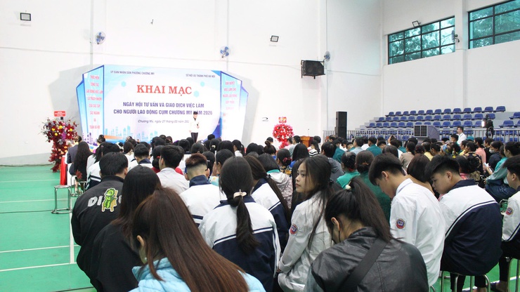 Khai mạc Ngày hội tư vấn và giao dịch việc làm cụm Chương Mỹ năm 2026- Ảnh 1.