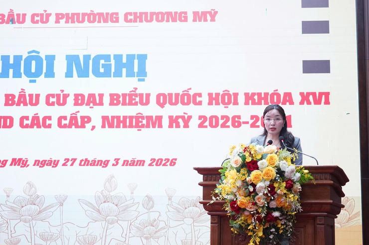 Phường Chương Mỹ tổng kết công tác bầu cử đại biểu Quốc hội khóa XVI và đại biểu Hội đồng nhân dân các cấp nhiệm kỳ 2026–2031- Ảnh 6.