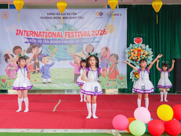 Sôi nổi Ngày hội trải nghiệm văn hóa các châu lục tại Trường Mầm non Minh Tân- Ảnh 3.