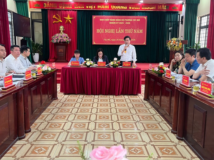 Hội nghị lần thứ Năm Ban Chấp hành Đảng bộ phường Tây Mỗ khóa I, nhiệm kỳ 2025-2030- Ảnh 3.