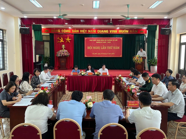 Hội nghị lần thứ Năm Ban Chấp hành Đảng bộ phường Tây Mỗ khóa I, nhiệm kỳ 2025-2030- Ảnh 2.