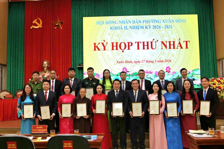 HĐND phường Xuân Đỉnh bầu các chức danh chủ chốt tại Kỳ họp thứ I nhiệm kỳ 2026–2031- Ảnh 6.