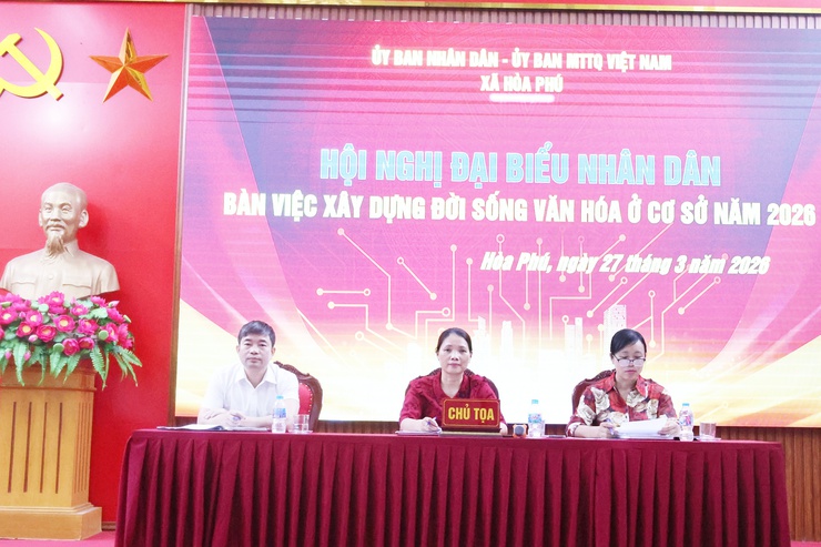 Xã Hòa Phú: Hội nghị đại biểu nhân dân bàn việc xây dựng đời sống văn hóa ở cơ sở năm 2026.

- Ảnh 3.