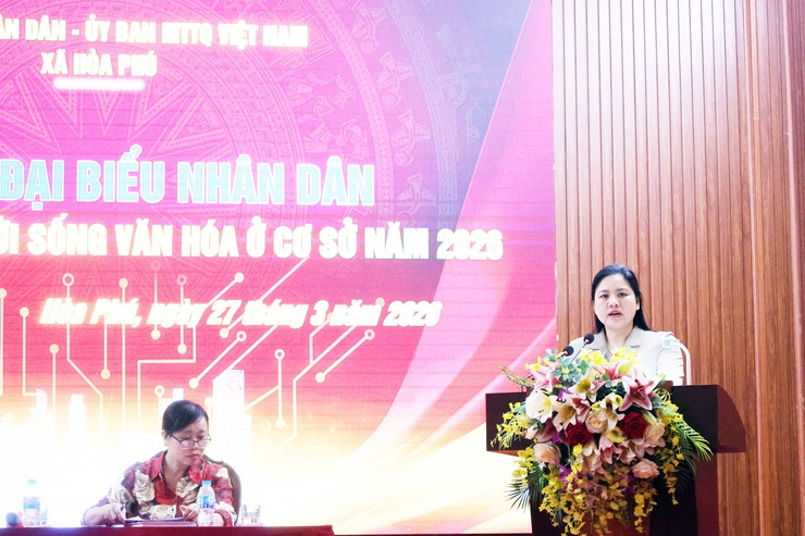 Xã Hòa Phú: Hội nghị đại biểu nhân dân bàn việc xây dựng đời sống văn hóa ở cơ sở năm 2026.

- Ảnh 7.