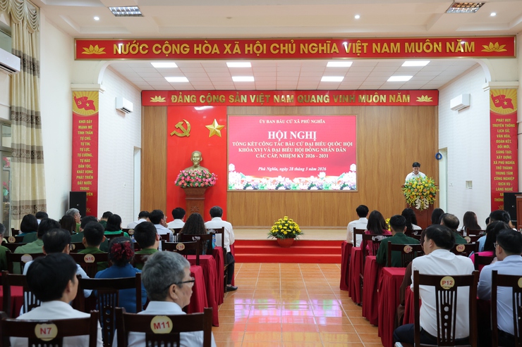 Xã Phú Nghĩa tổng kết công tác bầu cử đại biểu Quốc hội khóa XVI và đại biểu HĐND các cấp nhiệm kỳ 2026 – 2031- Ảnh 1.