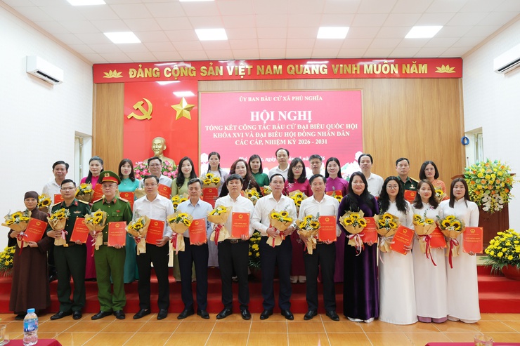 Xã Phú Nghĩa tổng kết công tác bầu cử đại biểu Quốc hội khóa XVI và đại biểu HĐND các cấp nhiệm kỳ 2026 – 2031- Ảnh 7.