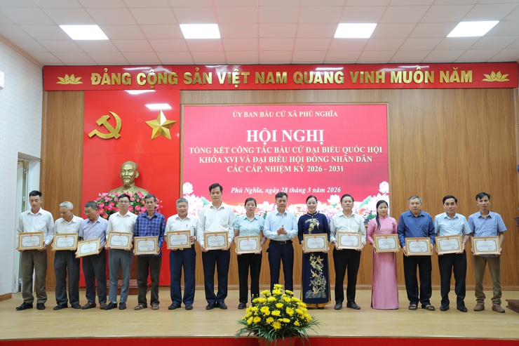 Xã Phú Nghĩa tổng kết công tác bầu cử đại biểu Quốc hội khóa XVI và đại biểu HĐND các cấp nhiệm kỳ 2026 – 2031- Ảnh 14.