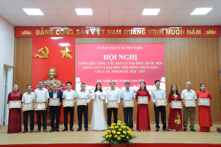 Xã Phú Nghĩa tổng kết công tác bầu cử đại biểu Quốc hội khóa XVI và đại biểu HĐND các cấp nhiệm kỳ 2026 – 2031- Ảnh 15.