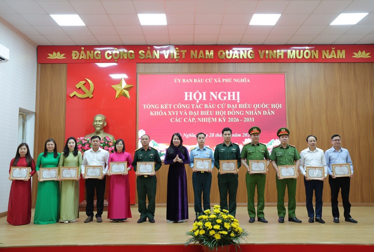 Xã Phú Nghĩa tổng kết công tác bầu cử đại biểu Quốc hội khóa XVI và đại biểu HĐND các cấp nhiệm kỳ 2026 – 2031- Ảnh 16.