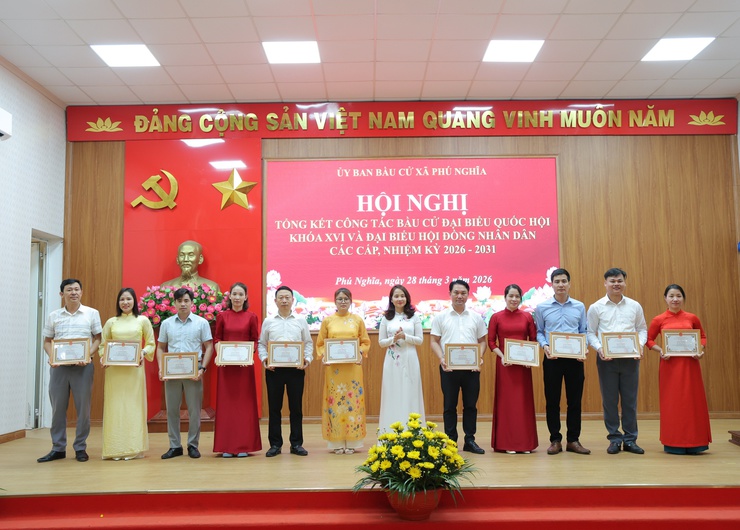 Xã Phú Nghĩa tổng kết công tác bầu cử đại biểu Quốc hội khóa XVI và đại biểu HĐND các cấp nhiệm kỳ 2026 – 2031- Ảnh 19.