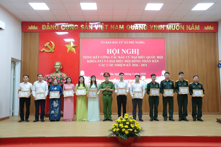 Xã Phú Nghĩa tổng kết công tác bầu cử đại biểu Quốc hội khóa XVI và đại biểu HĐND các cấp nhiệm kỳ 2026 – 2031- Ảnh 21.