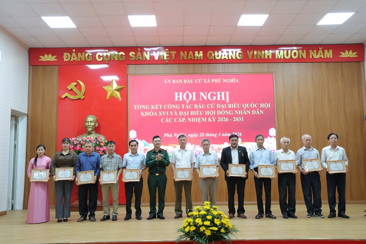 Xã Phú Nghĩa tổng kết công tác bầu cử đại biểu Quốc hội khóa XVI và đại biểu HĐND các cấp nhiệm kỳ 2026 – 2031- Ảnh 22.