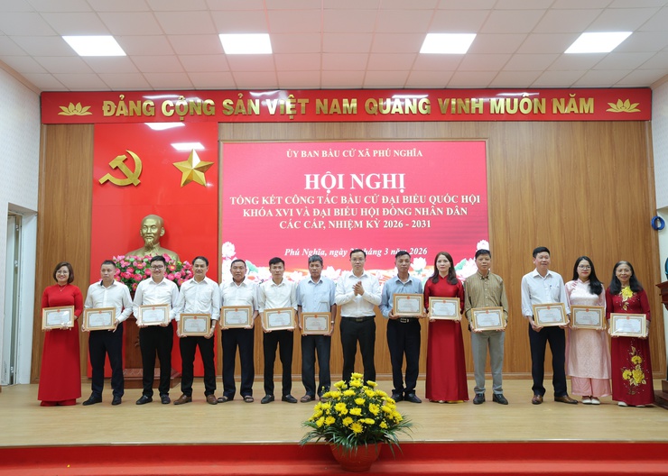 Xã Phú Nghĩa tổng kết công tác bầu cử đại biểu Quốc hội khóa XVI và đại biểu HĐND các cấp nhiệm kỳ 2026 – 2031- Ảnh 25.