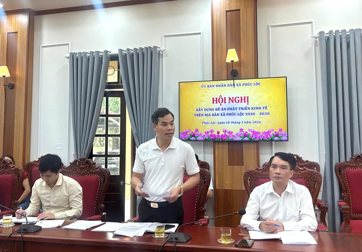 UBND xã Phúc Lộc tổ chức Hội nghị xây dựng Đề án phát triển kinh tế giai đoạn 2026–2030- Ảnh 6.
