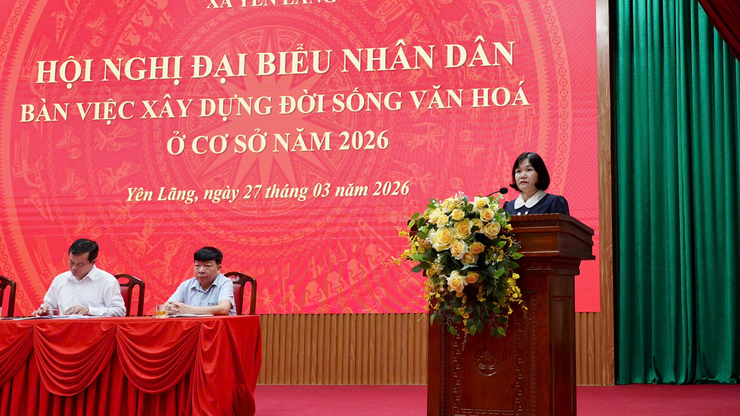 Yên Lãng tổ chức hội nghị Đại biểu Nhân dân bàn việc xây dựng đời sống văn hoá ở cơ sở năm 2026.- Ảnh 3.