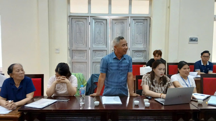 UBND xã Hòa Lạc tổ chức đối thoại với các hộ dân tại thôn 7 liên quan đến chính sách giải phóng mặt bằng thực hiện Dự án đầu tư xây dựng tuyến đường cao tốc Đại lộ Thăng Long - Ảnh 4.