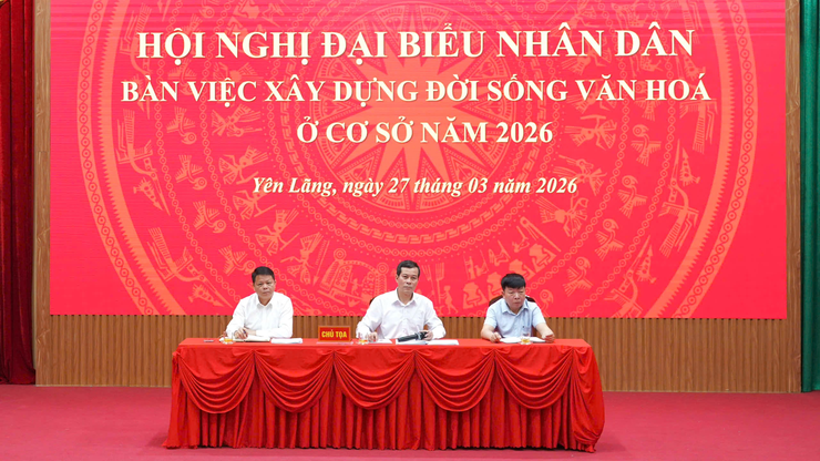 Yên Lãng tổ chức hội nghị Đại biểu Nhân dân bàn việc xây dựng đời sống văn hoá ở cơ sở năm 2026.- Ảnh 4.