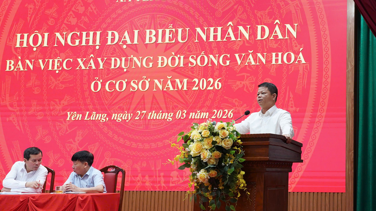 Yên Lãng tổ chức hội nghị Đại biểu Nhân dân bàn việc xây dựng đời sống văn hoá ở cơ sở năm 2026.- Ảnh 5.