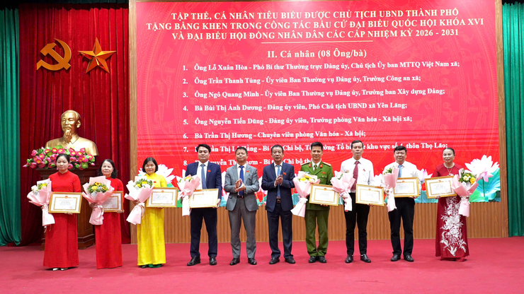 Xã Yên Lãng tổ chức hội nghị tổng kết công tác bầu cử nhiệm kỳ 2026-2031- Ảnh 5.